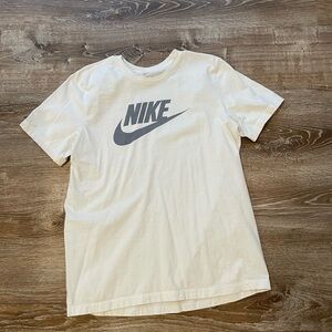 Nike White Tee with Gray Swoosh